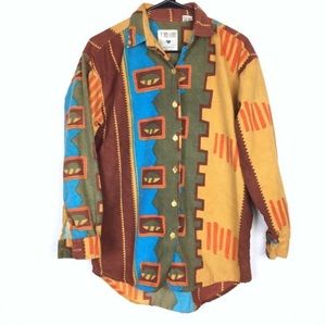 Vintage Y Not Flirt bohemian western button down top size medium boho